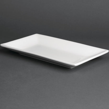 Olympia Whiteware Serving Rectangular Platter - 250x150mm (4 Pack) (250x 150mm/ 10x 6". White. Pack quantity: 4.) • PAS-CC894