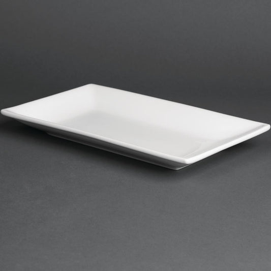 Olympia Whiteware Serving Rectangular Platter - 250x150mm (4 Pack) (250x 150mm/ 10x 6". White. Pack quantity: 4.) • PAS-CC894