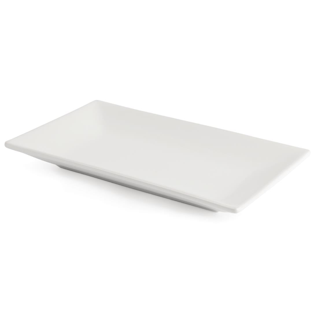 Olympia Whiteware Serving Rectangular Platter - 250x150mm (4 Pack) (250x 150mm/ 10x 6". White. Pack quantity: 4.) • PAS-CC894
