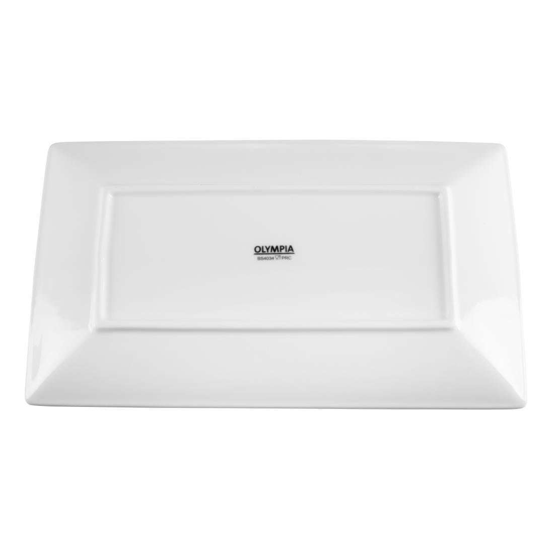 Olympia Whiteware Serving Rectangular Platter - 310x180mm (2 Pack) (Size: 310(W) x 180(L)mm. Pack Quantity: 2) • PAS-CC895