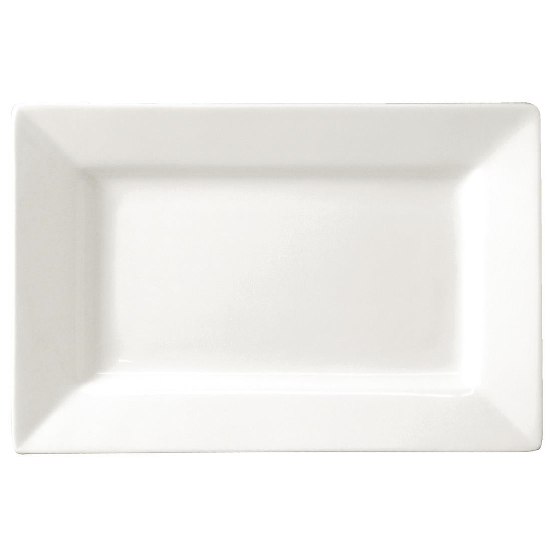 Olympia Lumina Wide Rim Rectangular Plate - 200x130mm 7 3/4x 5" (6 Pack) (200 x 130mm. Pack quantity: 6) • PAS-CD629