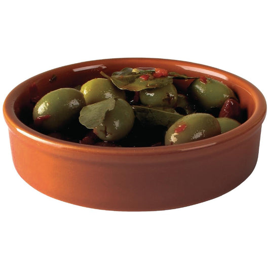 Olympia Tapas Rustic Mediterranean Dish Large - 134x30mm 5 1/4x 1 1/8" (6 Pack) • PAS-CD741