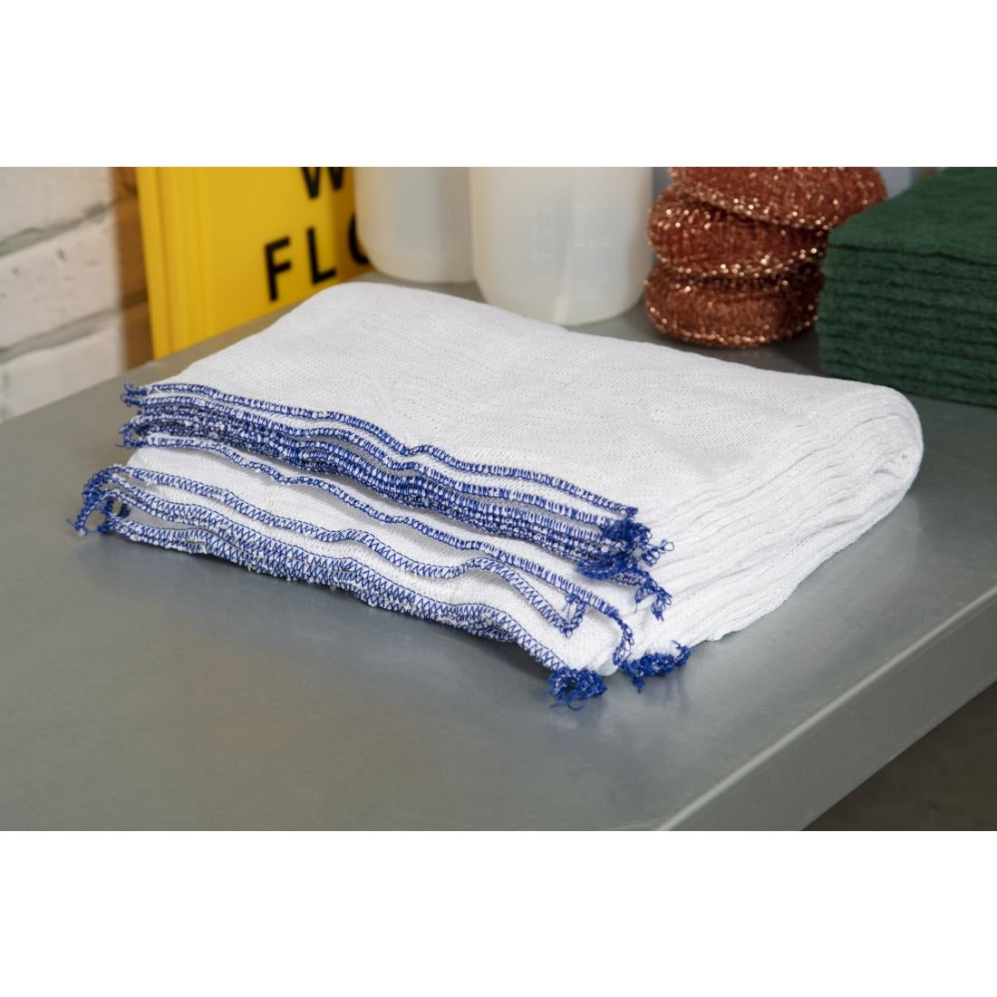 Jantex Dish Cloths Blue 10 Pack (Colour: Blue. Pack quantity: 10) • PAS-CD787