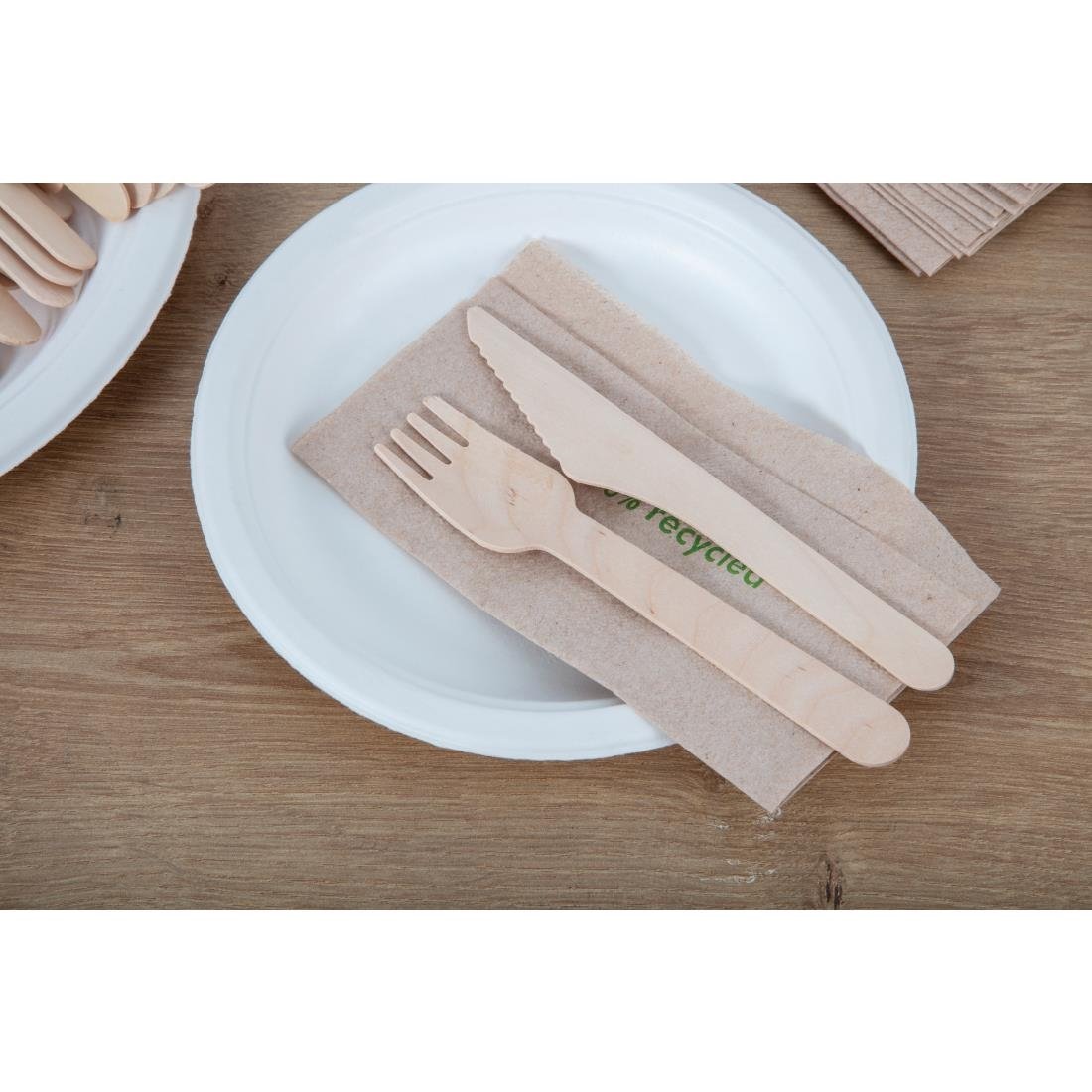 Fiesta Compostable Biodegradable Disposable Birch Wood Forks (100 Pack) (Pack of 100) • PAS-CD903