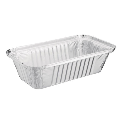 Fiesta Recyclable Rectangular Foil Container 660ml (500 Pack) (55(H) x 109(W) x 200(L)mm. Pack Quantity: 500) • PAS-CD951