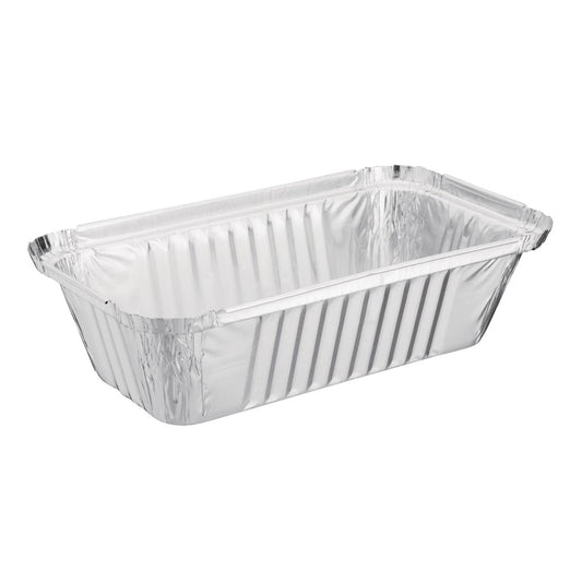 Fiesta Recyclable Rectangular Foil Container 660ml (500 Pack) (55(H) x 109(W) x 200(L)mm. Pack Quantity: 500) • PAS-CD951