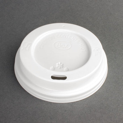 Fiesta Recyclable Lid for Hot Cups White 225ml (1000 Pack) (Pack Quantity: 1000) • PAS-CE256