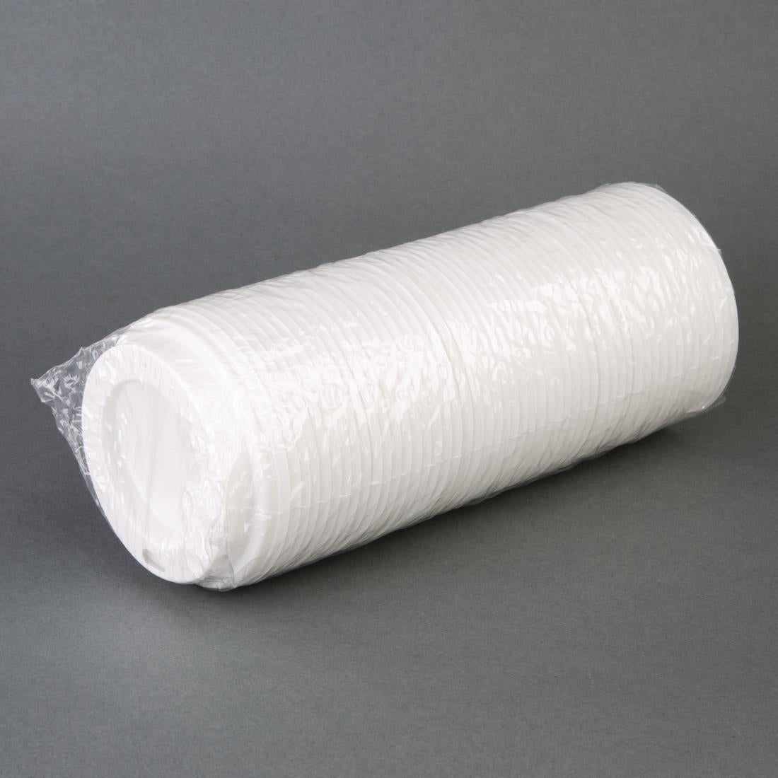Fiesta Recyclable Lid for Hot Cups White 225ml (1000 Pack) (Pack Quantity: 1000) • PAS-CE256