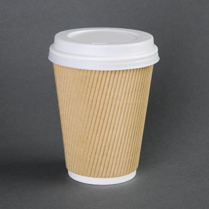 Lids for 225ml Fiesta Recyclable Takeaway Coffee Cups (Pack of 1000) • PAS-CE256