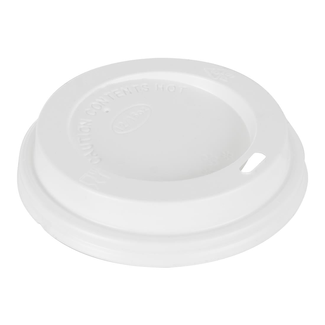 Fiesta Recyclable Lid for Hot Cups White 340ml/455ml (1000 Pack) (Pack Quantity: 1000 | Fits 340ml (12oz) and 450ml (16oz) Fiesta coffee cups) • PAS-CE257