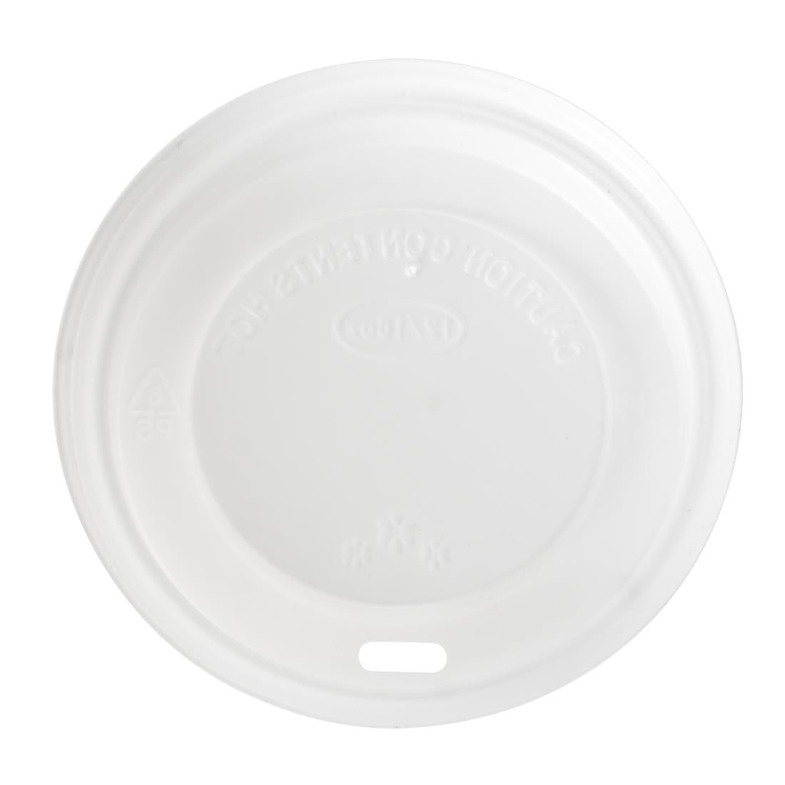 Fiesta Recyclable Lid for Hot Cups White 340ml/455ml (1000 Pack) (Pack Quantity: 1000 | Fits 340ml (12oz) and 450ml (16oz) Fiesta coffee cups) • PAS-CE257
