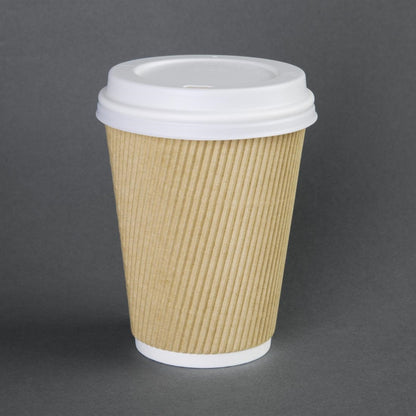 Fiesta Recyclable Lid for Hot Cups White 225ml (50 Pack) (For 225ml cups | Pack Quantity: 50) • PAS-CE263