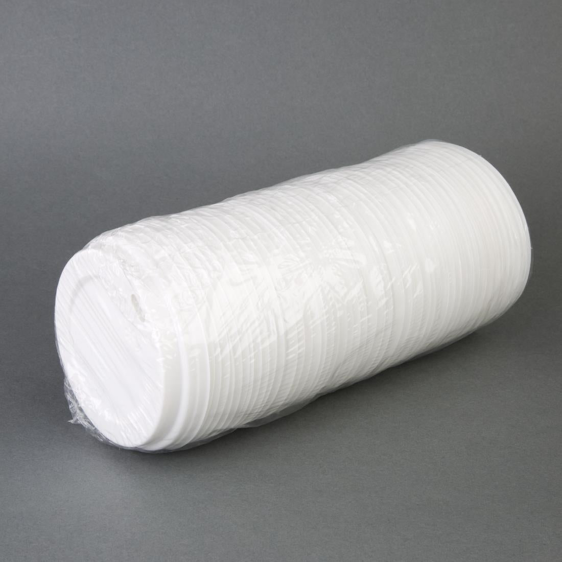 Fiesta Recyclable Lid for Hot Cups White 340/455ml (50 Pack) (Pack Quantity: 50 | Fits 340ml (12oz) and 450ml (16oz) Fiesta coffee cups) • PAS-CE264
