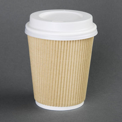 Fiesta Recyclable Lid for Hot Cups White 340/455ml (50 Pack) (Pack Quantity: 50 | Fits 340ml (12oz) and 450ml (16oz) Fiesta coffee cups) • PAS-CE264