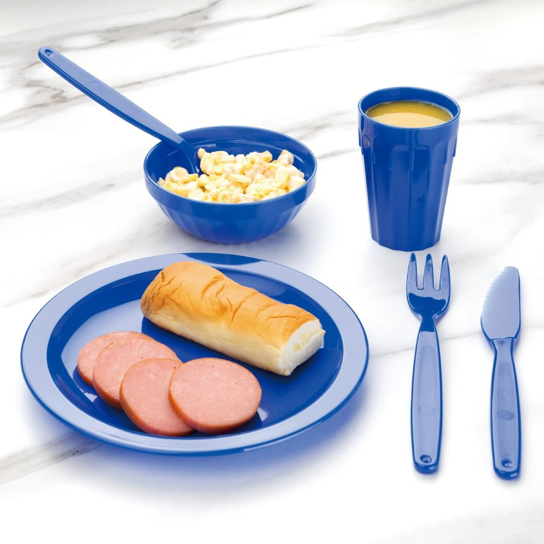 Olympia Kristallon Polypropylene Plates Blue 230mm (12 Pack) (Pack of 12) • PAS-CB769