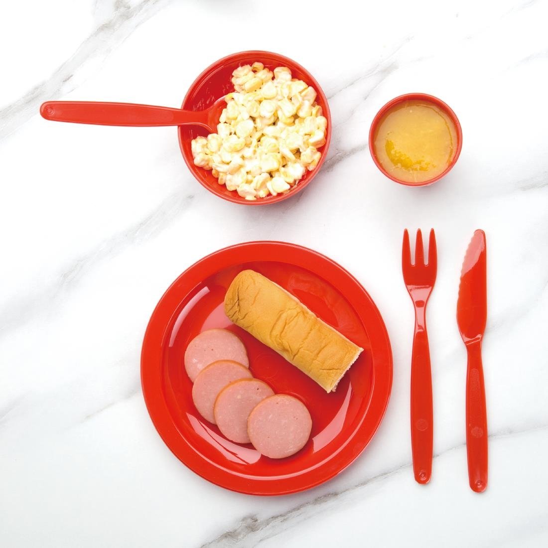 Olympia Kristallon Polycarbonate Bowls Red 102mm (12 Pack) (Pack of 12) • PAS-CE277