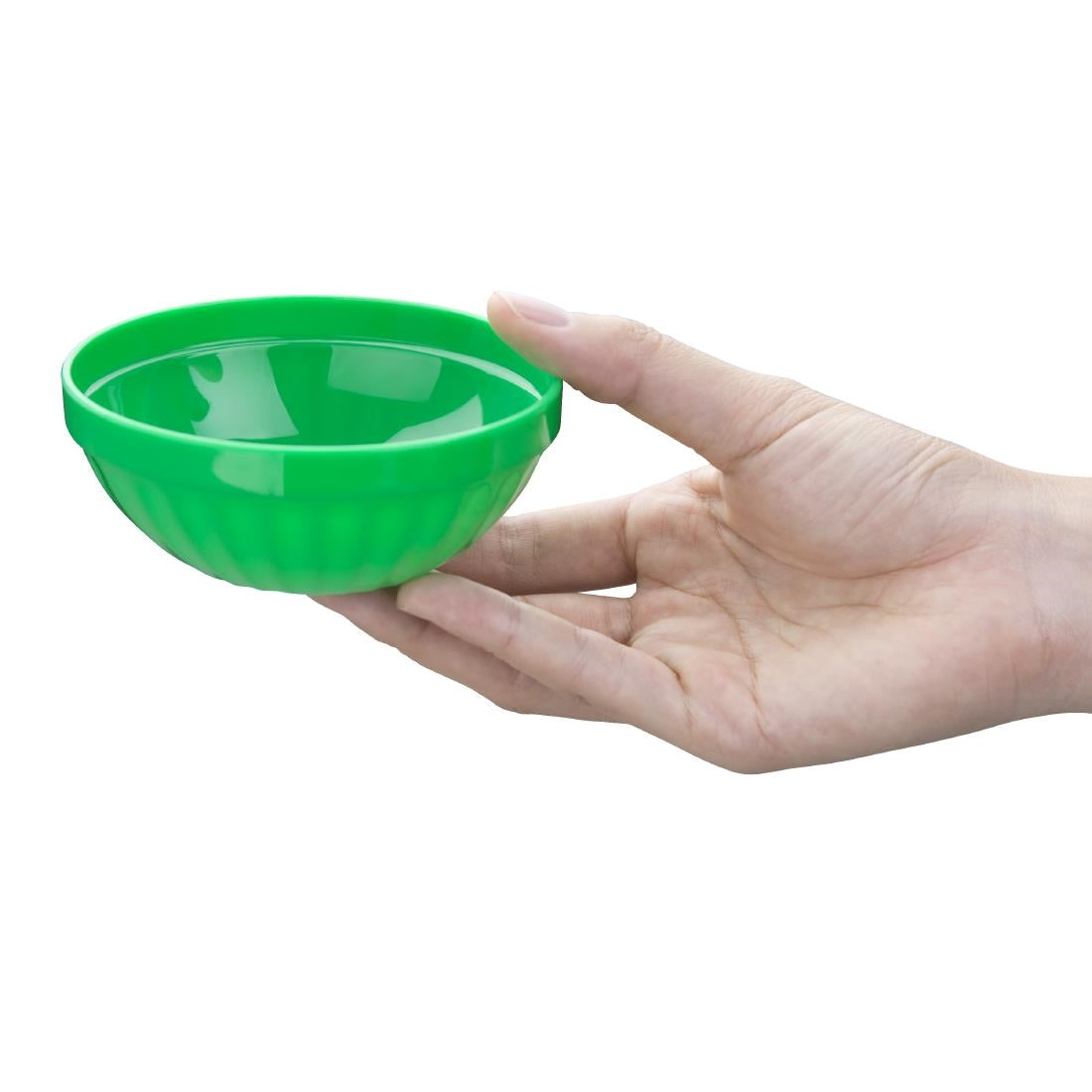 Olympia Kristallon PC Bowl Green - 190ml 6.42fl oz 102mm (12 Pack) (102(Ø)mm | 190ml | Green | Pack quantity: 12.) • PAS-CE275
