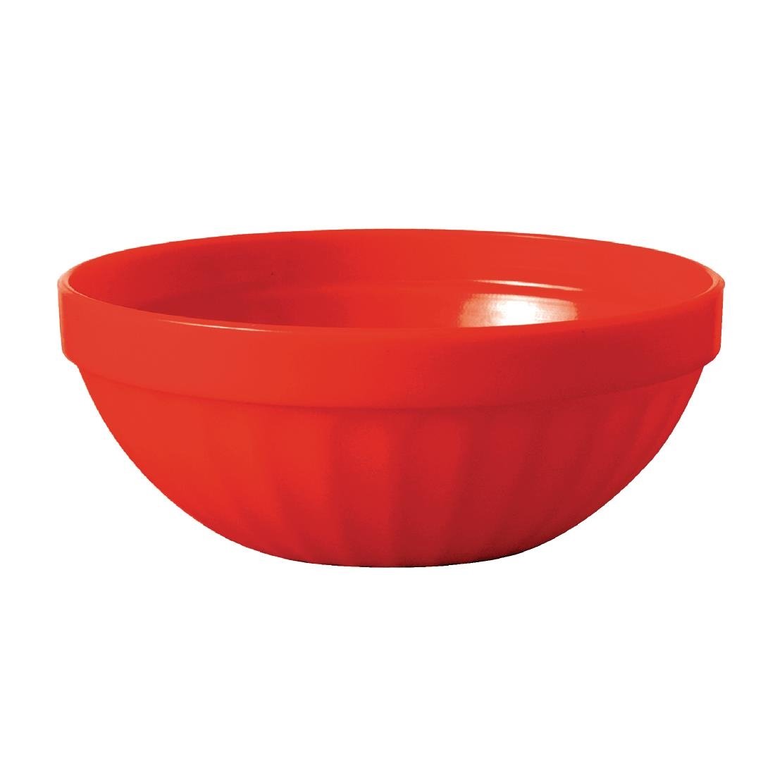 Olympia Kristallon Polycarbonate Bowls Red 102mm (12 Pack) (Pack of 12) • PAS-CE277