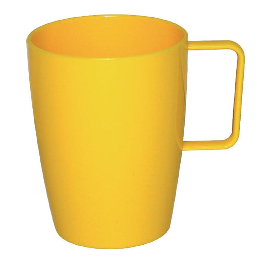 Olympia Kristallon PC Handled Beaker Yellow - 284ml 9.6fl oz (12 Pack) • PAS-CE286