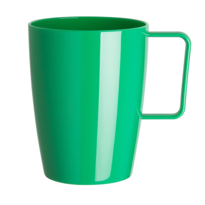 Olympia Kristallon Polycarbonate Handled Cups Yellow Green 284ml (12 Pack) (Pack of 12) • PAS-CE287