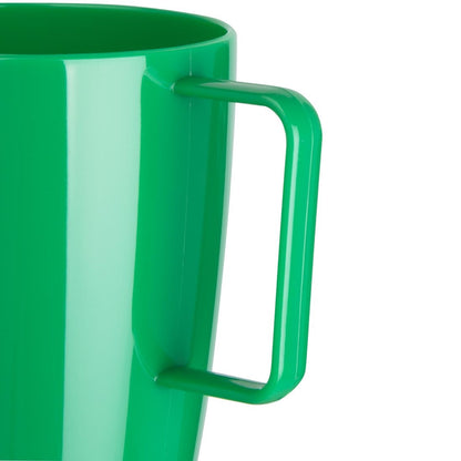Olympia Kristallon Polycarbonate Handled Cups Yellow Green 284ml (12 Pack) (Pack of 12) • PAS-CE287