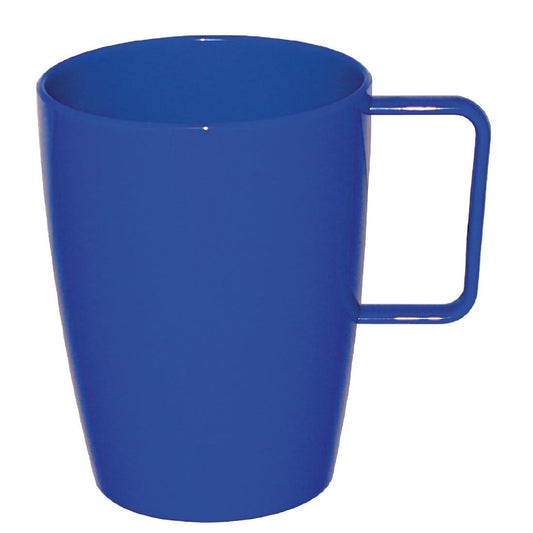 Olympia Kristallon Polycarbonate Handled Cups Blue 284ml (12 Pack) (Pack of 12) • PAS-CE288