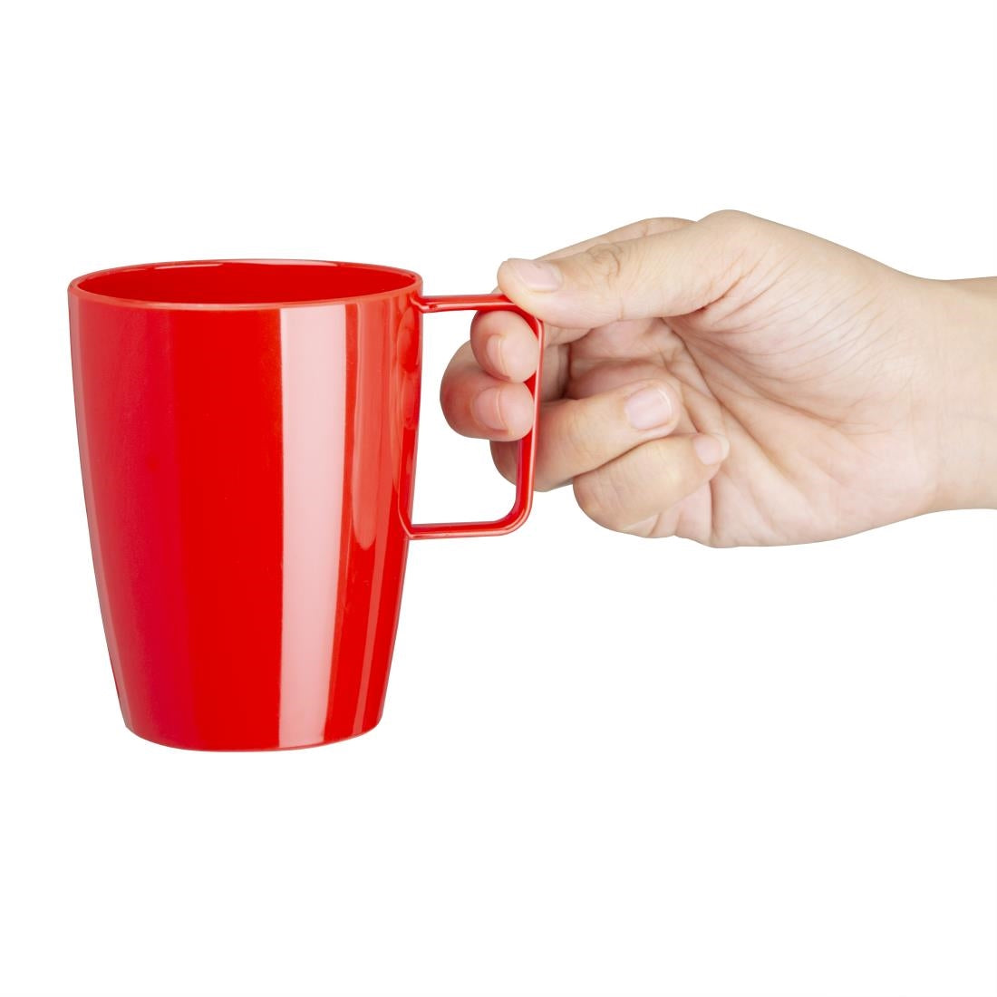 Olympia Kristallon PC Handled Beaker Red - 284ml 9.6fl oz (12 Pack) • PAS-CE289