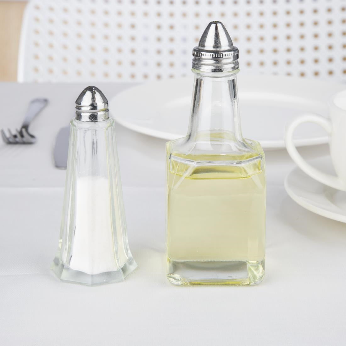 Olympia Oil & Vinegar Cruet Jars (12 Pack) (Pack quantity: 12. Lid included) • PAS-CE329