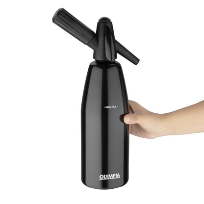Olympia Soda Siphon Black 1Ltr • PAS-CE341