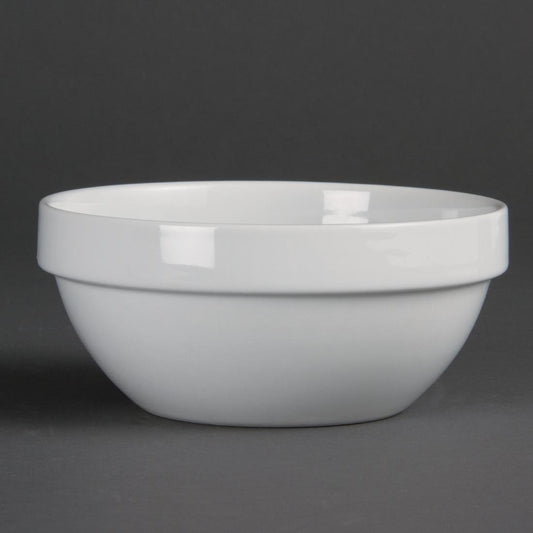 Olympia Whiteware Stacking Bowl White - 540ml 18.2fl oz (12 Pack) • PAS-CE530