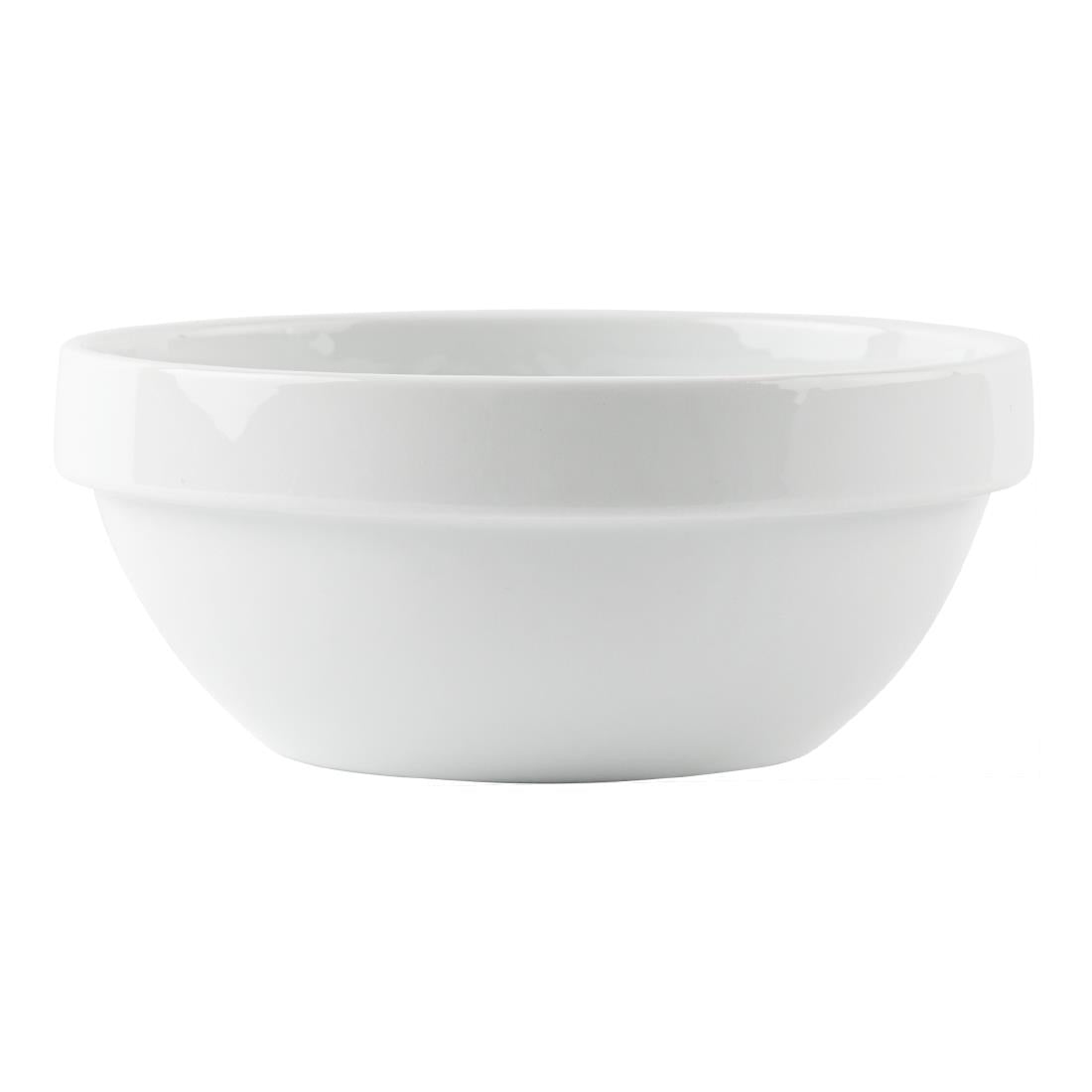 Olympia Whiteware Stacking Bowl White - 540ml 18.2fl oz (12 Pack) • PAS-CE530