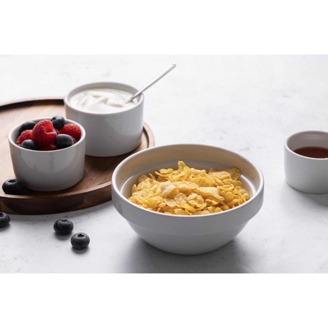 Olympia Whiteware Contemporary Ramekins 80mm (12 Pack) (Pack of 12) • PAS-U177