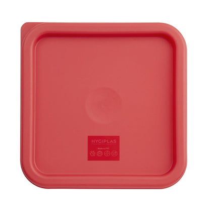 Hygiplas Red Square Food Storage Container Lid Medium • PAS-CF041