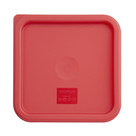 Hygiplas Red Square Food Storage Container Lid Medium • PAS-CF041