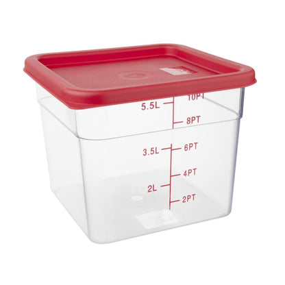 Hygiplas Red Square Food Storage Container Lid Medium • PAS-CF041