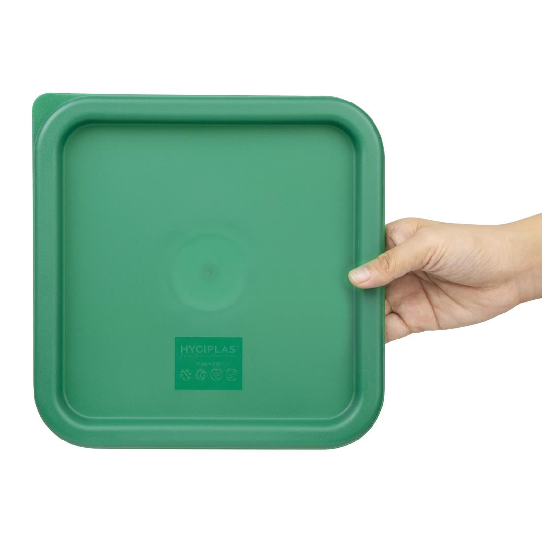 Hygiplas Green Square Food Storage Container Lid Medium • PAS-CF047