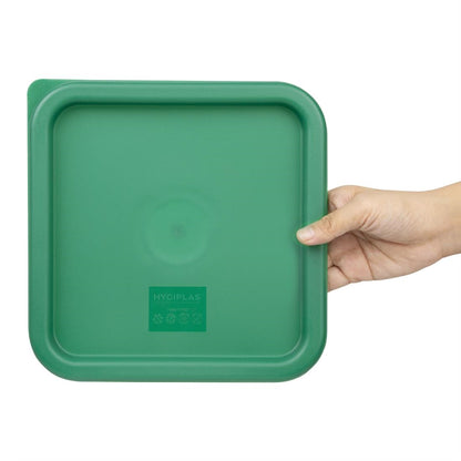 Hygiplas Green Square Food Storage Container Lid Medium • PAS-CF047
