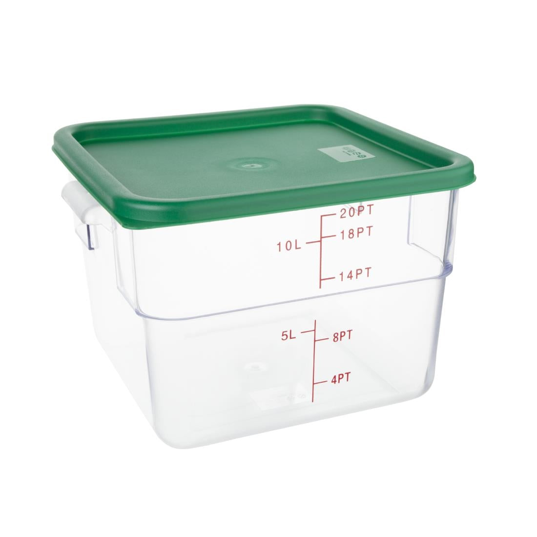 Hygiplas Green Square Food Storage Container Lid Large • PAS-CF048
