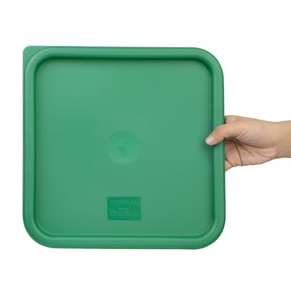 Hygiplas Green Square Food Storage Container Lid Large • PAS-CF048