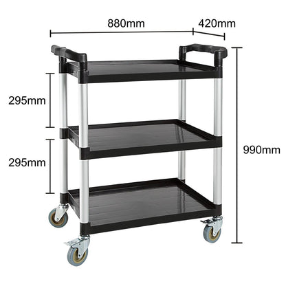 Vogue Polypropylene Mobile Trolley Small (Size: 990(H)x880(W)x420(D)mm. Capacity: 130kg) • PAS-CF101