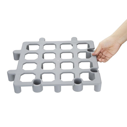 Vogue Plastic Dunnage Floor Rack (2 Pack) (Material: Polypropylene. Dimensions: 40(H) x 335(W) x 335(D)mm. Pack quantity: 2) • PAS-CF205