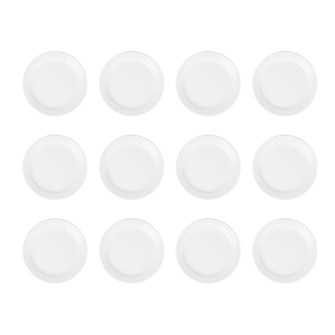 Olympia Athena Narrow Rimm (12 Pack)ed Plates 165mm (12 Pack) (Pack of 12) • PAS-CF360