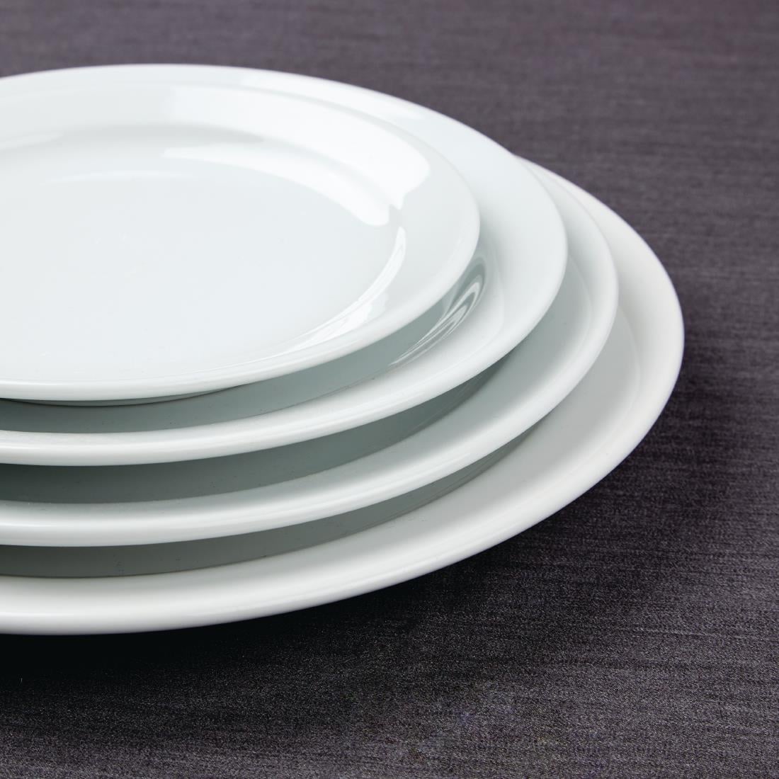 EDLP Olympia Athena Narrow Rimmed Plate - 165mm 6 1/2" (12 Pack) (165(Ø)mm. Pack quantity: 12) • PAS-CF360