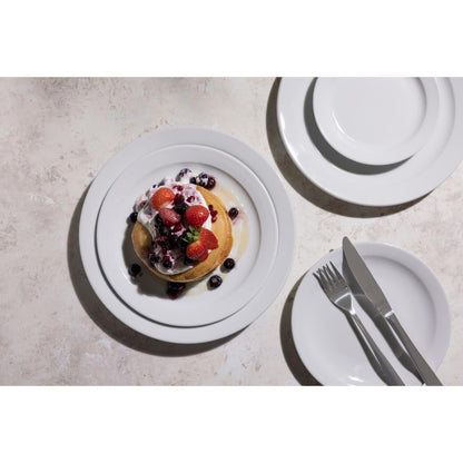 EDLP Olympia Athena Narrow Rimmed Plate - 255mm 10" (12 Pack) (255(Ø)mm. Pack quantity: 12) • PAS-CF364