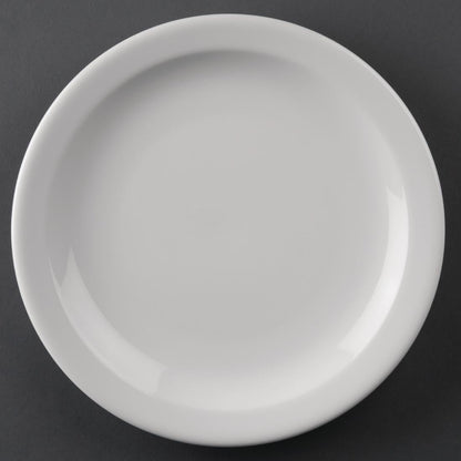 Bulk Buy Olympia Athena Narrow Rimmed Plates 205mm (36 Pack) (205mm / 8" Narrow Rimmed Plates | Pack quantity: 36) • PAS-S752