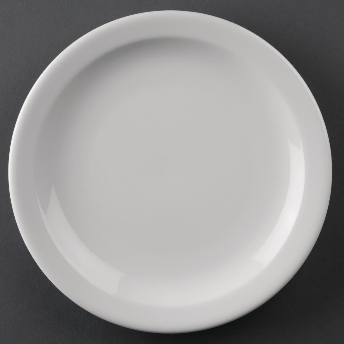EDLP Olympia Athena Narrow Rimmed Plate - 205mm 8" (12 Pack) (205(Ø)mm. Pack quantity: 12) • PAS-CF362