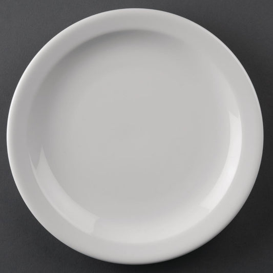 EDLP Olympia Athena Narrow Rimmed Plate - 205mm 8" (12 Pack) (205(Ø)mm. Pack quantity: 12) • PAS-CF362