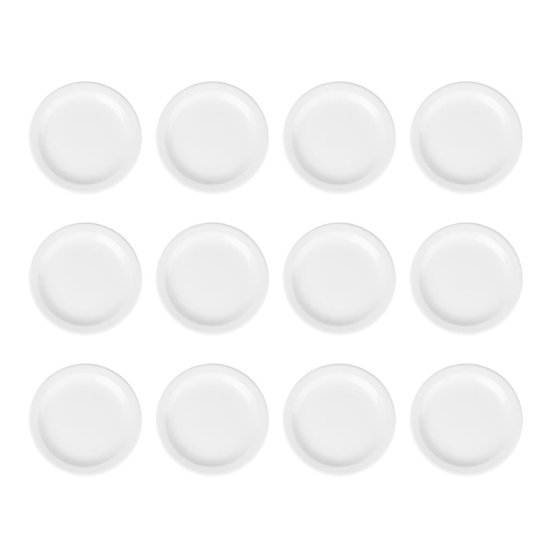 EDLP Olympia Athena Narrow Rimmed Plate - 205mm 8" (12 Pack) (205(Ø)mm. Pack quantity: 12) • PAS-CF362