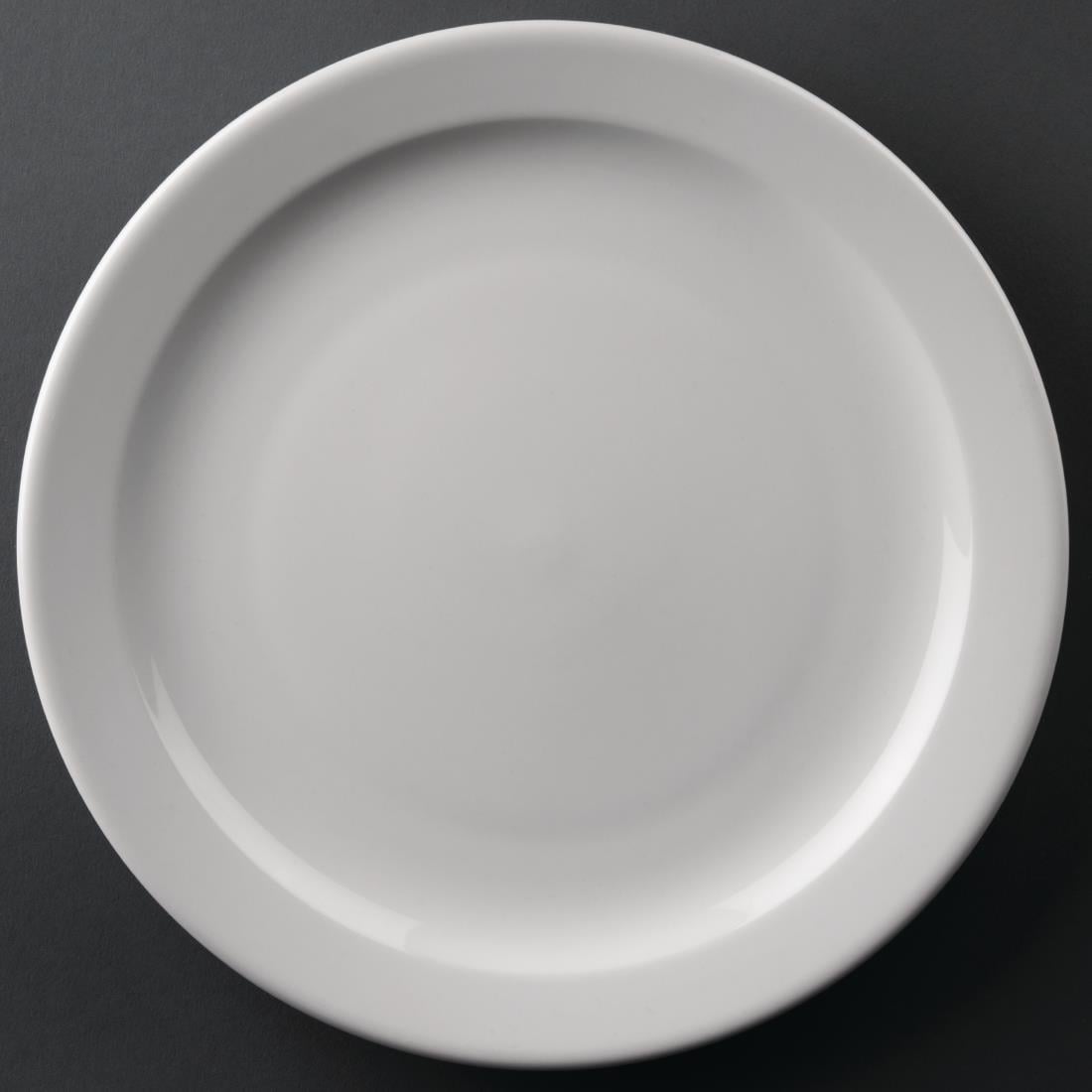 EDLP Olympia Athena Narrow Rimmed Plate - 255mm 10" (12 Pack) (255(Ø)mm. Pack quantity: 12) • PAS-CF364