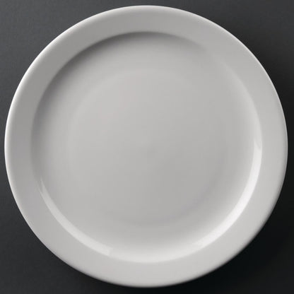 EDLP Olympia Athena Narrow Rimmed Plate - 255mm 10" (12 Pack) (255(Ø)mm. Pack quantity: 12) • PAS-CF364